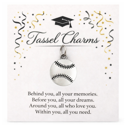 Softball Graduation Tassel Charm
