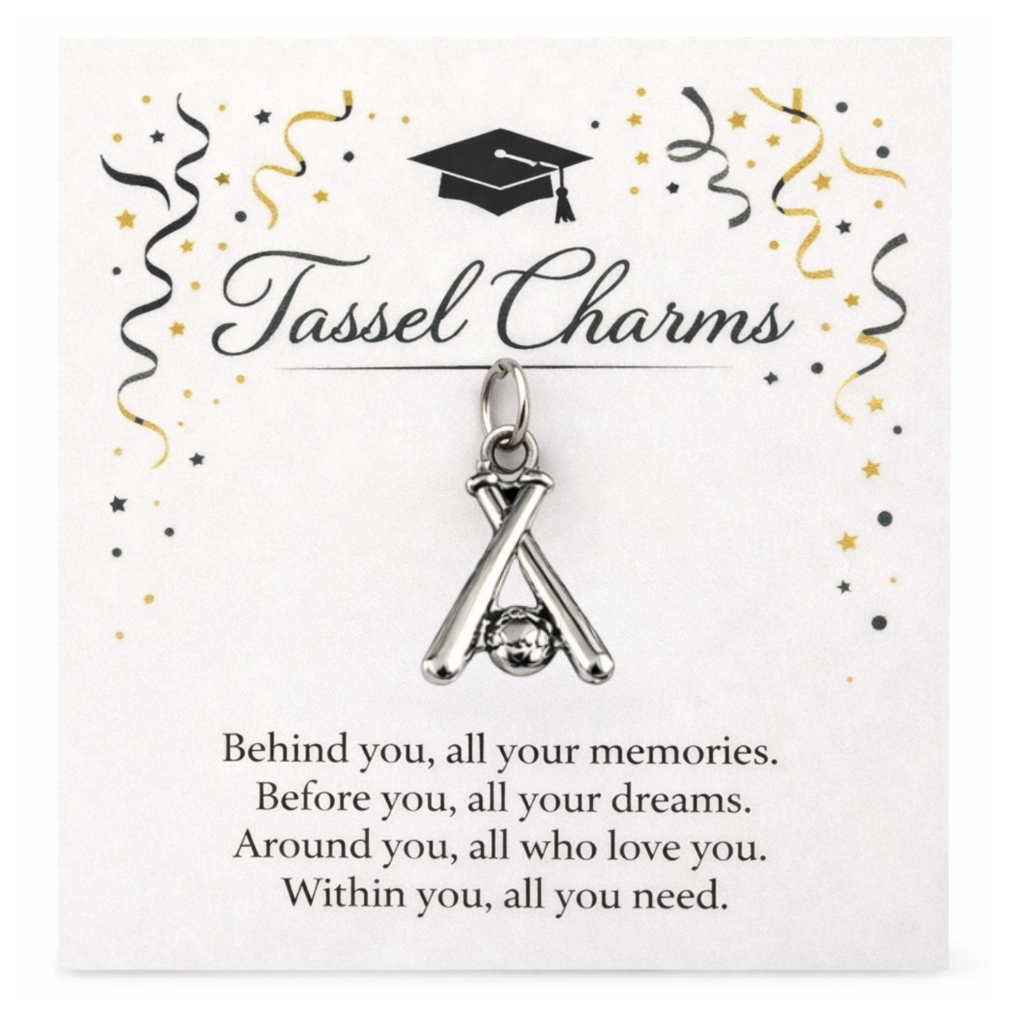 Softball Graduation Tassel Charm