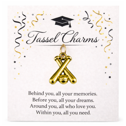 Softball Graduation Tassel Charm