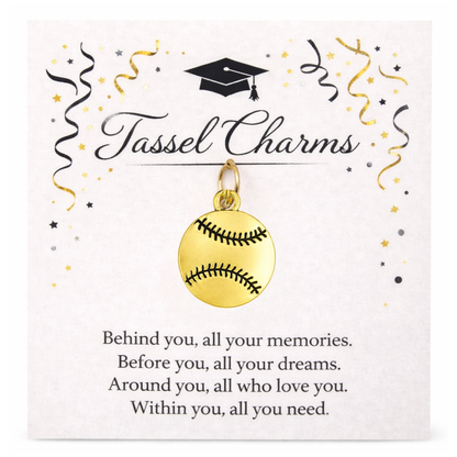 Softball Graduation Tassel Charm