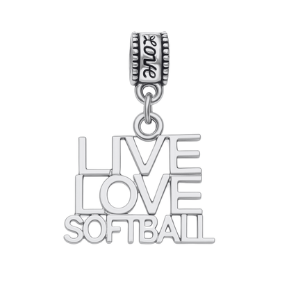 Softball Charm Bead - Pick Style