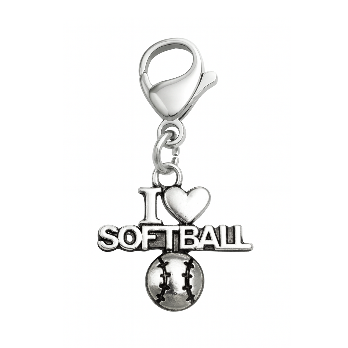 Softball Clip On Zipper Pull