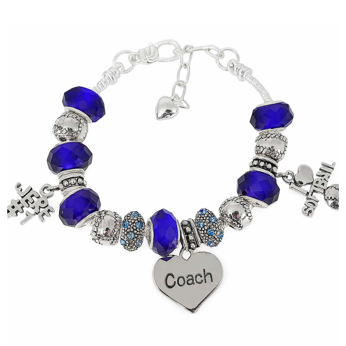 Softball Coach Pandora Style Bracelet