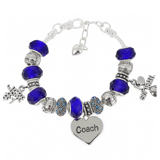 Softball Coach Pandora Style Bracelet
