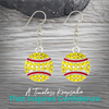Softball rhinestone drop earrings shown on rustic wood background, stylish sports jewelry for girls and teams