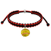 Softball charm multi-colored rope bracelet with adjustable sizing, perfect for girls as a softball gift.
