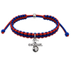 Multi-colored softball charm bracelet with adjustable design, perfect softball jewelry gift for girls.
