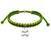 Softball charm multi-colored rope bracelet, adjustable sizing, perfect softball jewelry gift for girls.