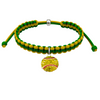 Softball charm multi-colored rope bracelet for girls, adjustable sizing, perfect softball gift.