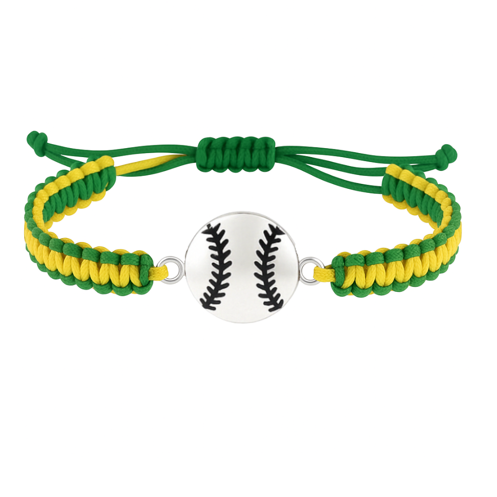 Multi Colored Softball Rope Bracelet Pick Colors Charms