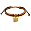 Softball charm multi-colored rope bracelet with adjustable sizing, ideal softball jewelry for girls and perfect softball gifts.
