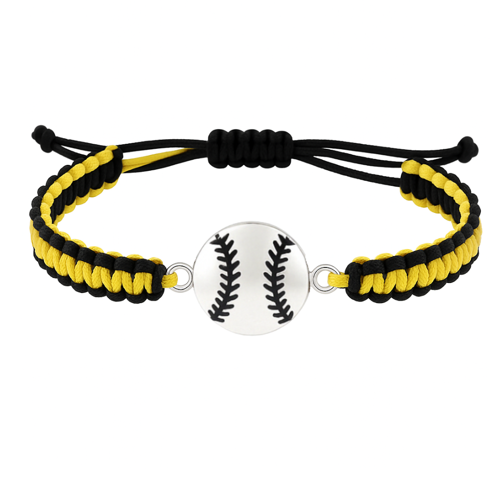 Multi Colored Softball Rope Bracelet Pick Colors Charms