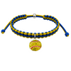 Multi-colored softball charm bracelet with adjustable fit, perfect for girls' softball gifts and jewelry.