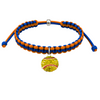 Multi-colored softball charm bracelet with adjustable rope design, perfect softball jewelry gift for girls.