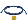 Multi colored softball charm bracelet with adjustable rope design, perfect softball jewelry gift for girls.