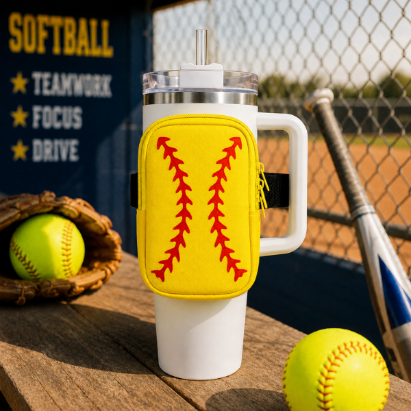 Softball Water Bottle Pouch