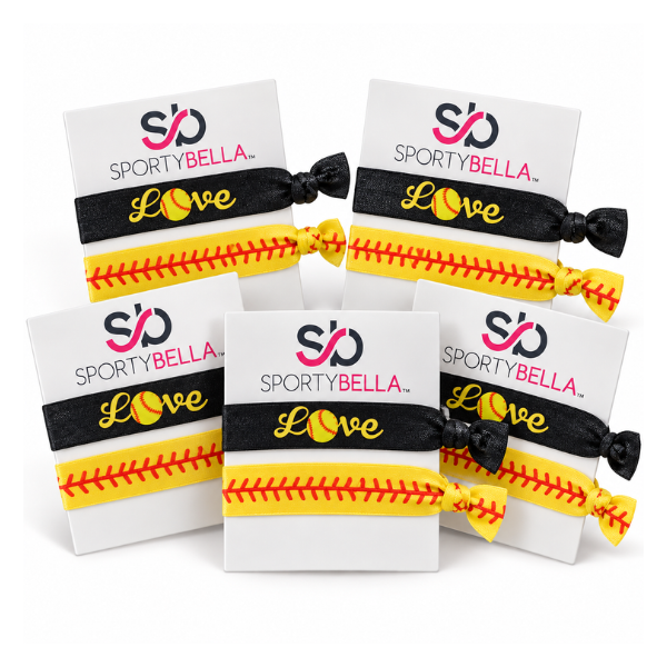 Softball Love Hair Ties - 5 Sets