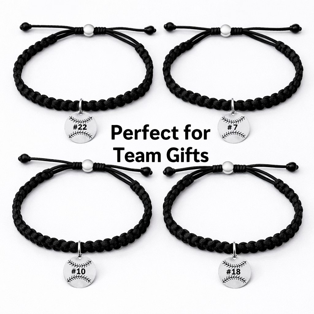 Personalized Softball Adjustable Rope Bracelet