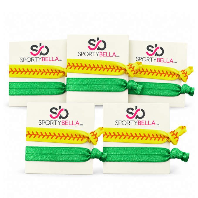 Softball Hair Tie Bundle - 5 pc set- Pick Colors