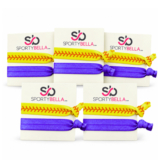 Softball Hair Tie Bundle - 5 pc set- Pick Colors