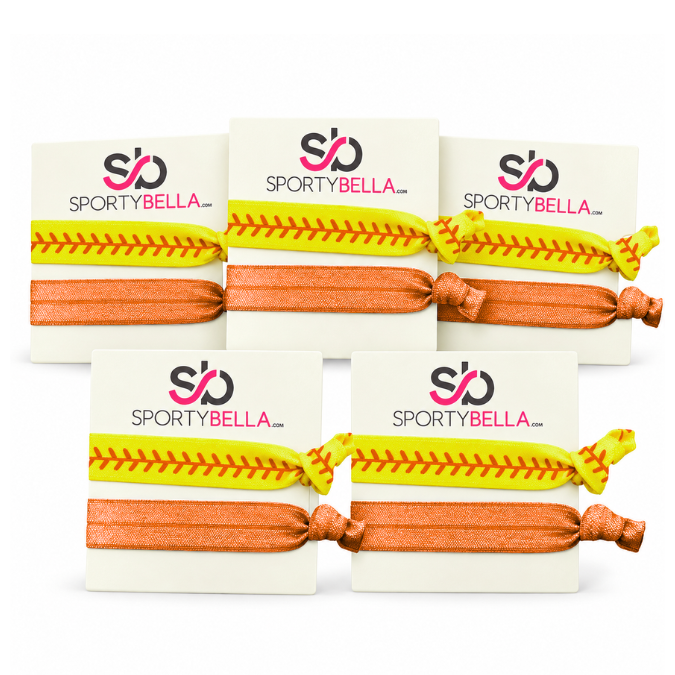 Softball Hair Tie Bundle - 5 pc set- Pick Colors