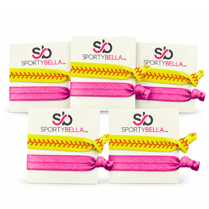 Softball Hair Tie Bundle - 5 pc set- Pick Colors