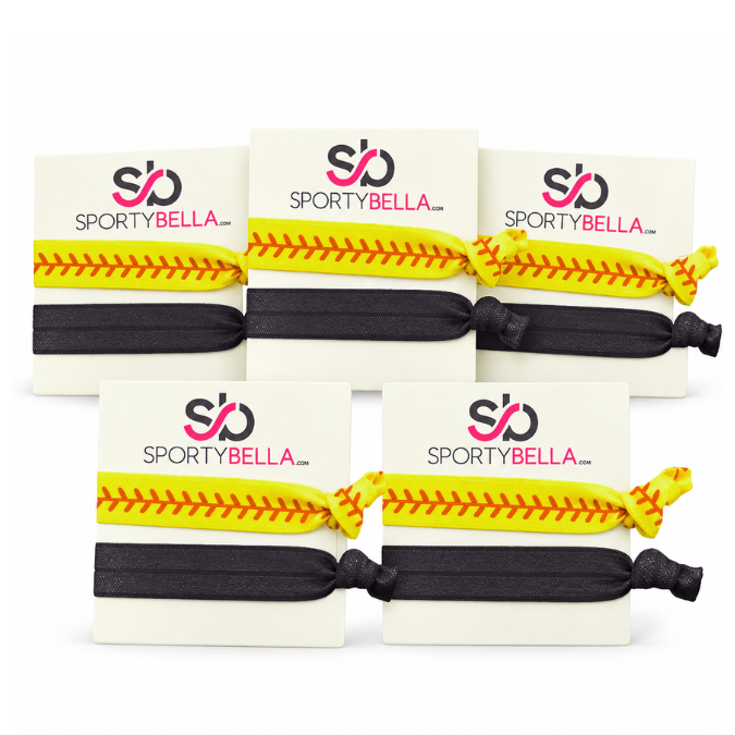 Softball Hair Tie Bundle - 5 pc set- Pick Colors
