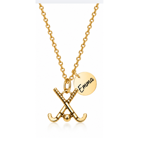 Personalized Engraved Field Hockey Necklace
