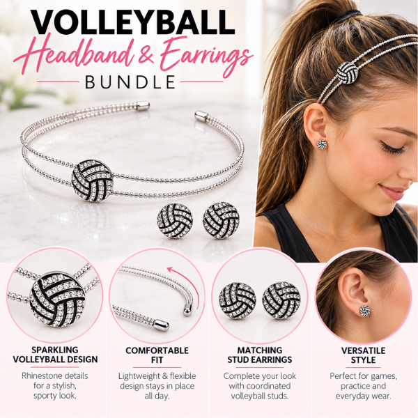 Volleyball Headband and Earring Set