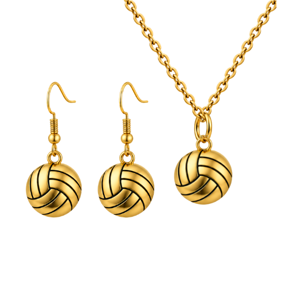 Volleyball Necklace and Earring Set