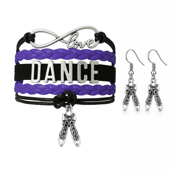 Girls Pink Dance Infinity Jewelry Set