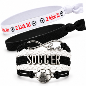 Soccer Bracelet & Headband Set
