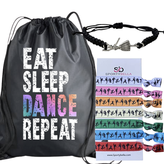 Dance Sportybag - Eat Sleep Dance Repeat Nylon Drawstring Bag