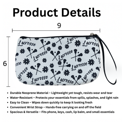 Lacrosse Black Wristlet Pouch Purse
