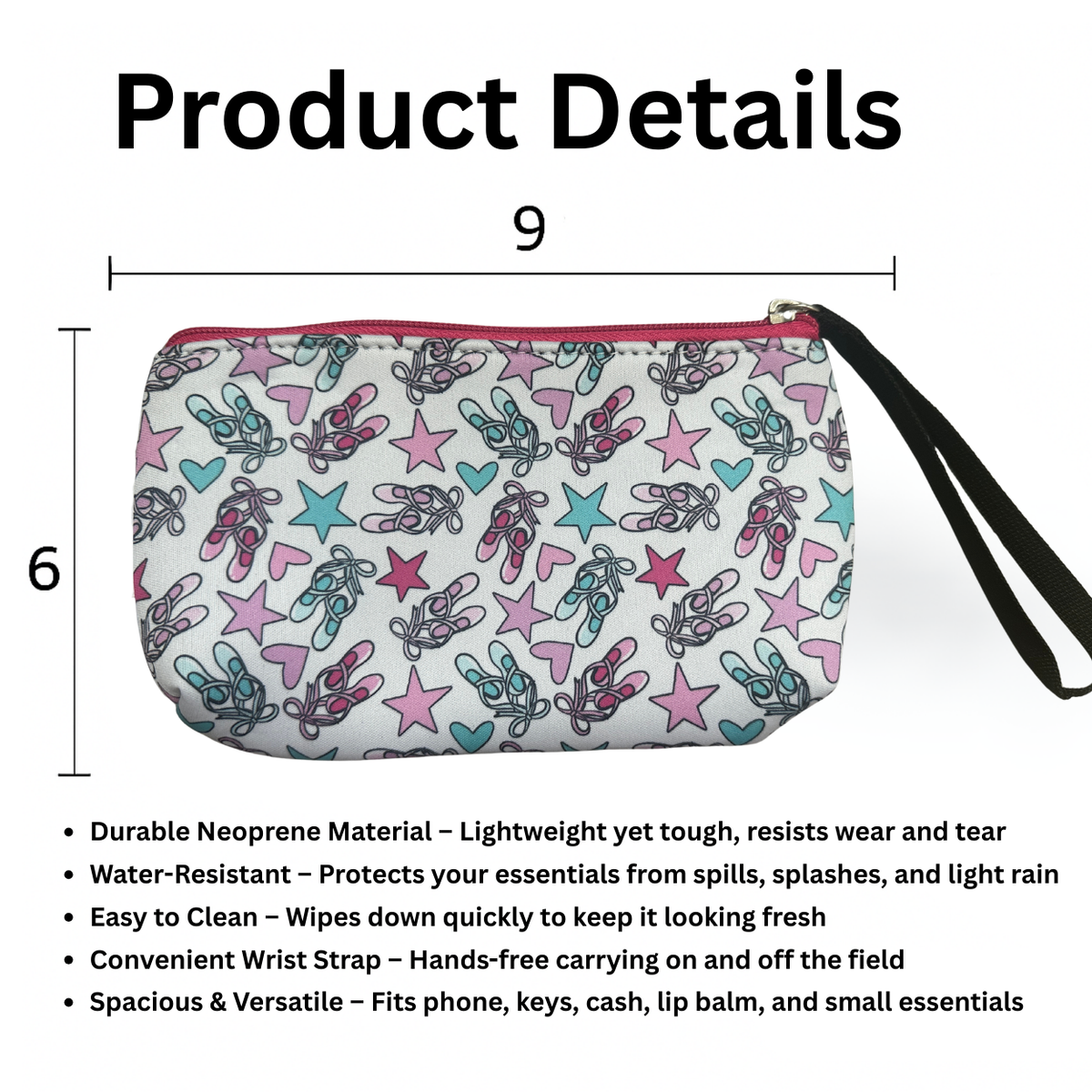 Ballet Wristlet Pouch Purse
