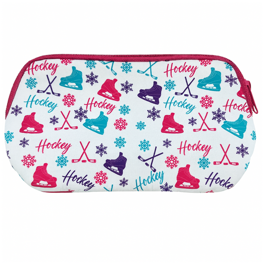 Ice Hockey Pink Cosmetic Bag