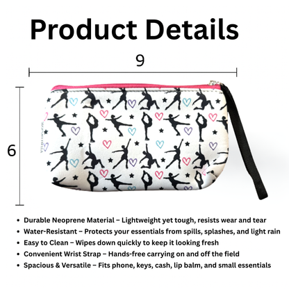 Figure Skater Wristlet Pouch Purse