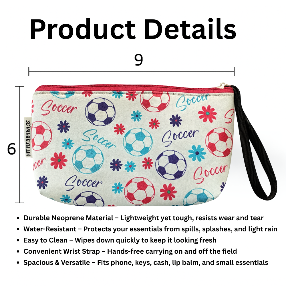 Soccer Wristlet Pouch Purse