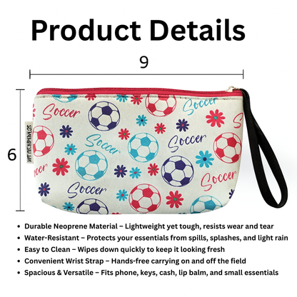 Soccer Wristlet Pouch Purse