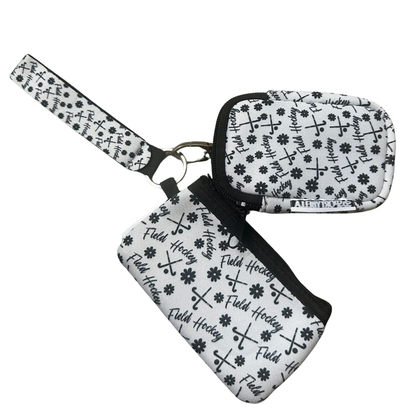 Field Hockey Dual Pouch Wristlet Wallet