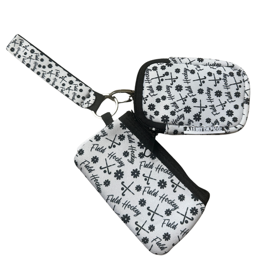 Field Hockey Dual Pouch Wristlet Wallet