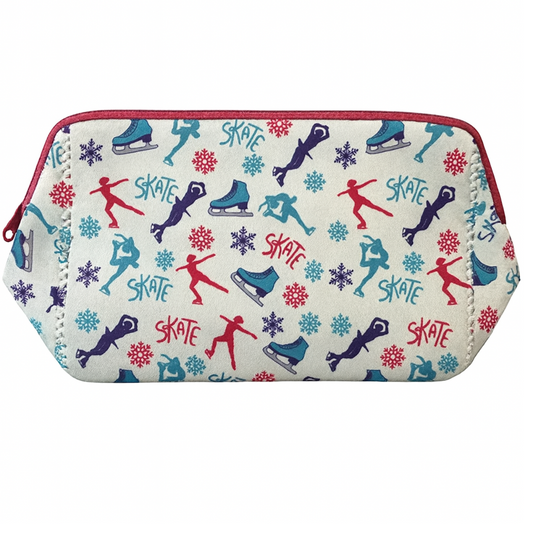 Figure Skating Pink Cosmetic Bag