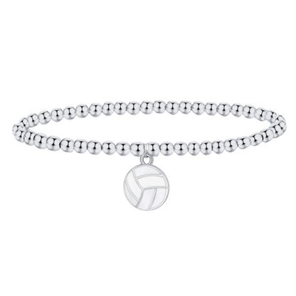 Volleyball Beaded Stacks Bracelet