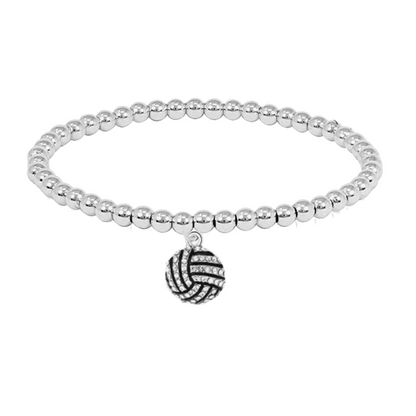 Volleyball Beaded Stacks Bracelet