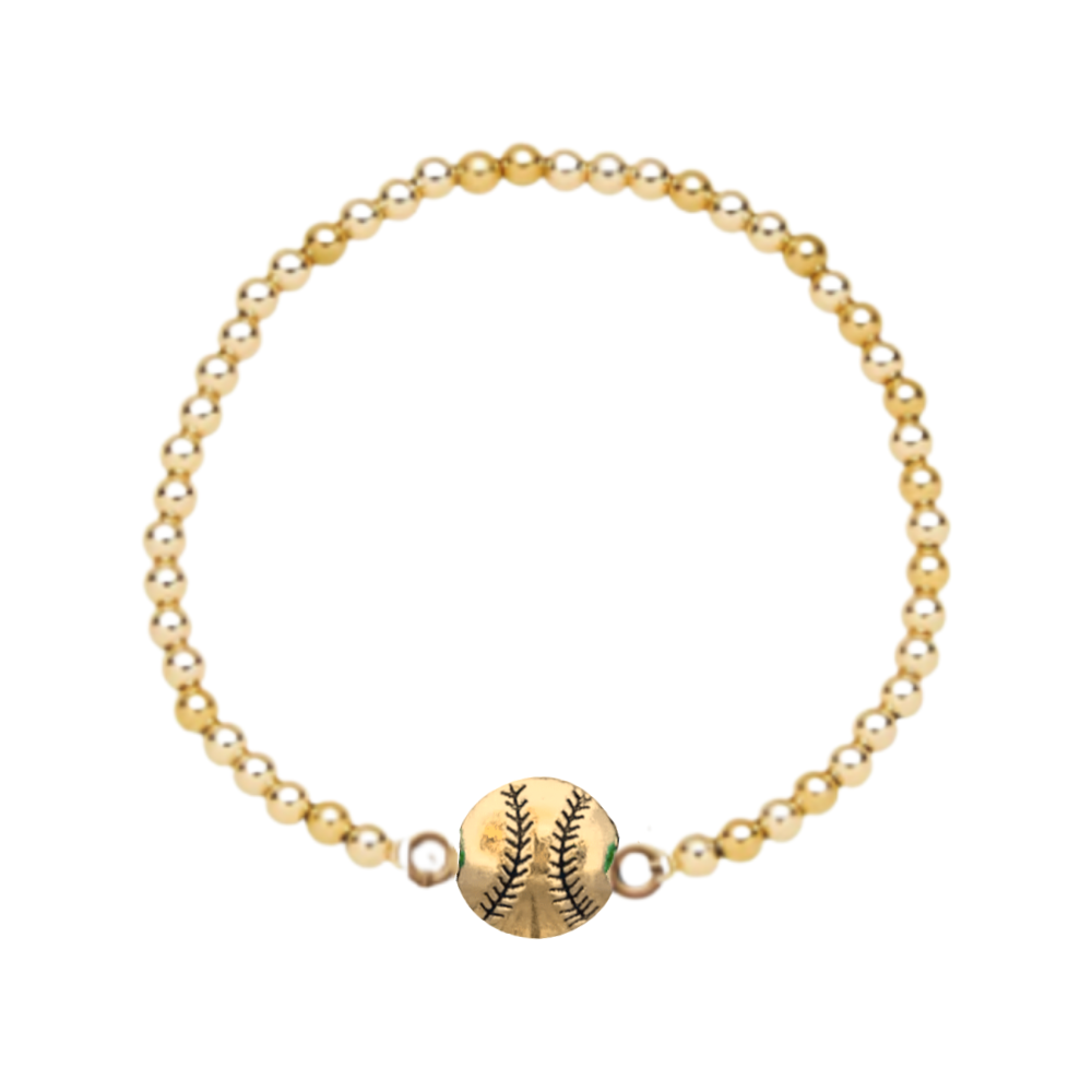 Sports 14k Gold Beaded Bracelets