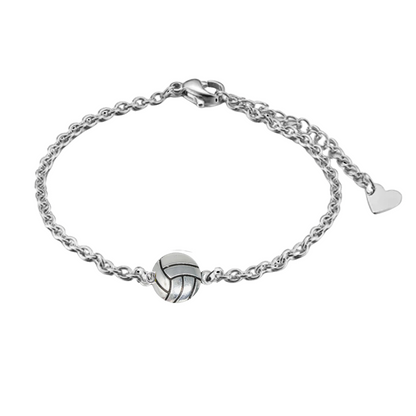 Volleyball Charm Chain Bracelet