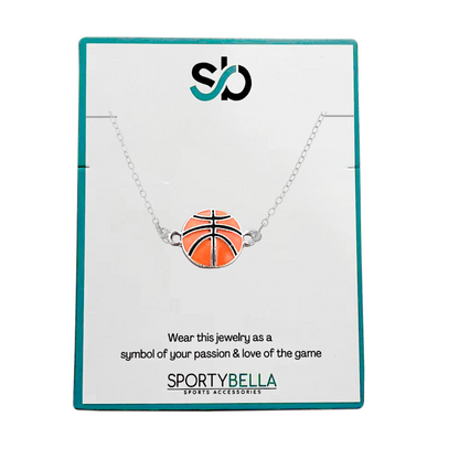 Basketball Orange Ball Pendant Necklace