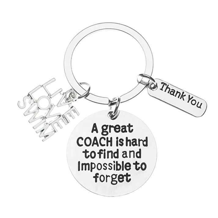 Swim Coach is Hard to Find But Impossible to Forget Keychain