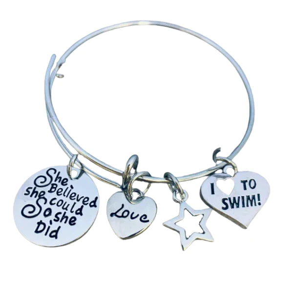 Girls Swim She Believed She Could So She Did Bracelet