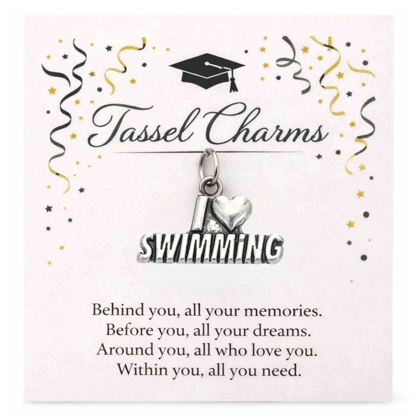 Swim Graduation Tassel Charm